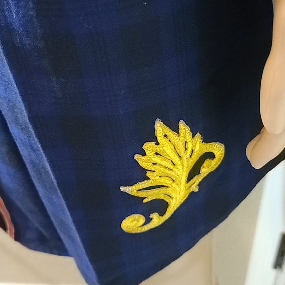 Sam Edelman Patch Embellished Plaid Sleep Shirt - Picture 8 of 11